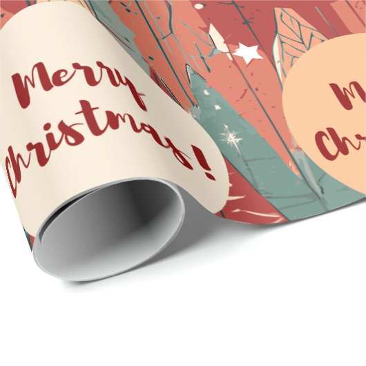 Elegante aangepaste kerstboom vakantie geschenken cadeaupapier (Rol Hoek)