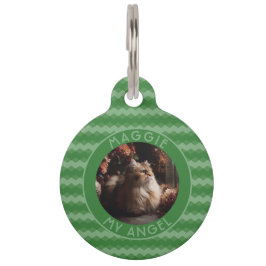 Elegante aangepaste kitteneigenaar cadeau Chevron  Huisdierpenning