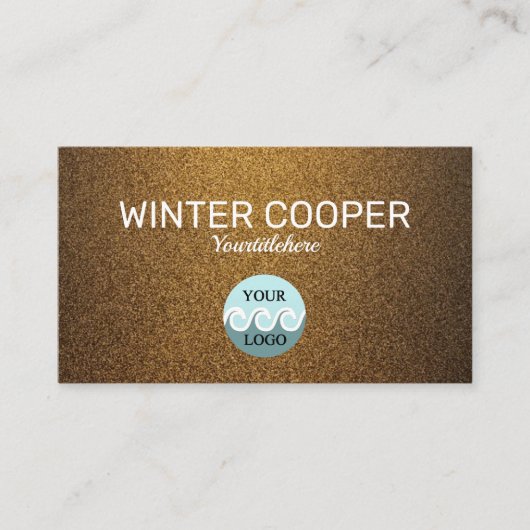 Elegante aangepaste logo koper goud professional visitekaartje (Voorkant)