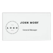 Elegante aangepaste Logo medewerker naam tag (Voorkant)