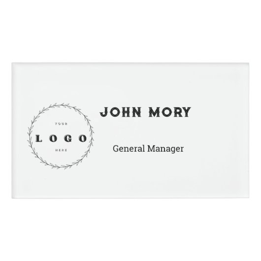 Elegante aangepaste Logo medewerker naam tag (Voorkant)