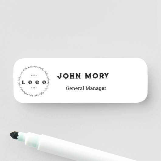 Elegante aangepaste Logo medewerker naam tag (In situ)