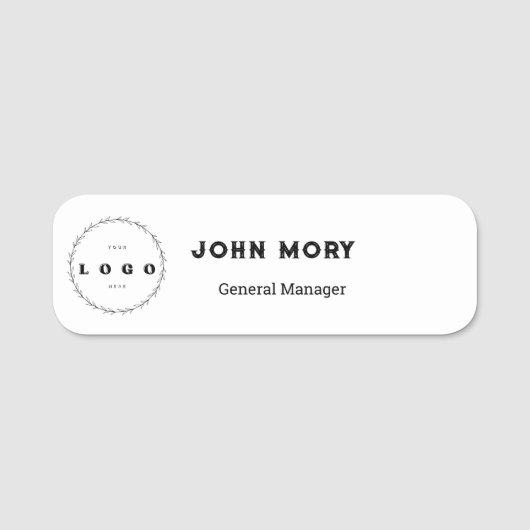 Elegante aangepaste Logo medewerker naam tag (Voorkant)