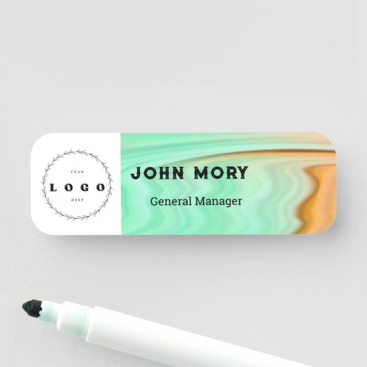 Elegante aangepaste Logo medewerker naam tag (In situ)