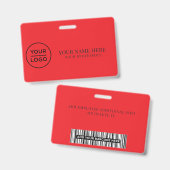 Elegante aangepaste logo-werknemer eenvoudig badge (Voor- en achterkant)