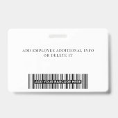 Elegante aangepaste logo Werknemer Eenvoudig Badge (Achterkant)