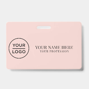 Elegante aangepaste logo-werknemer eenvoudig badge