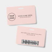 Elegante aangepaste logo-werknemer eenvoudig badge (Voor- en achterkant)