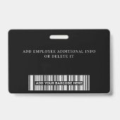 Elegante aangepaste logo-werknemer eenvoudig badge (Achterkant)
