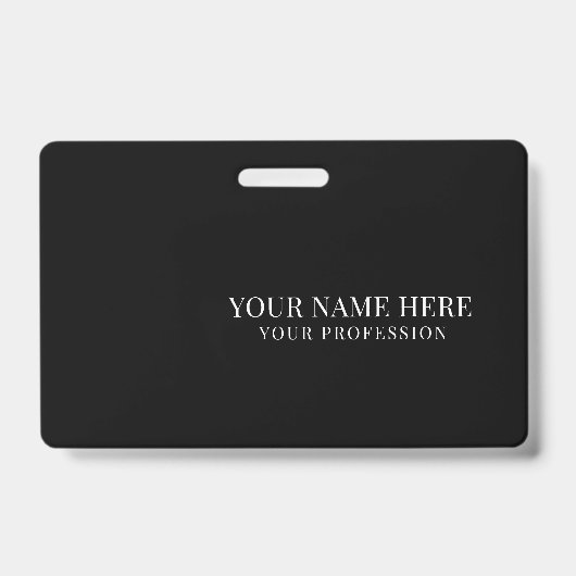 Elegante aangepaste logo-werknemer eenvoudig badge (Voorzijde)