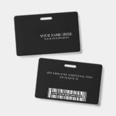 Elegante aangepaste logo-werknemer eenvoudig badge (Voor- en achterkant)