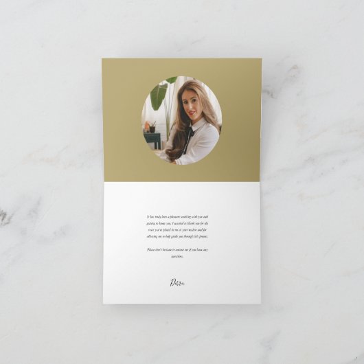 Elegante aangepaste makelaar dank u kaarten - mono (Binnen)