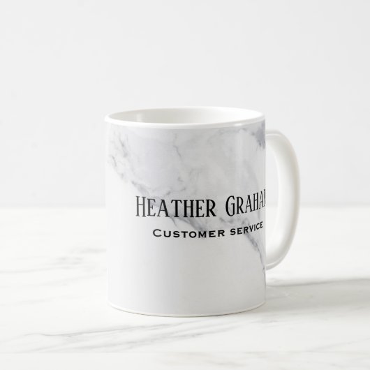 Elegante Aangepaste Marmeren Mok - Logo Bewerkbaar (Voorkant rechts)