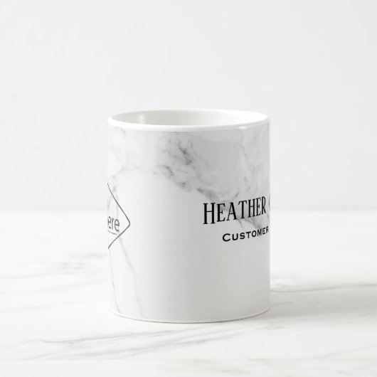 Elegante Aangepaste Marmeren Mok - Logo Bewerkbaar (Center)