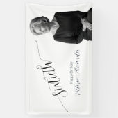 Elegante aangepaste mijlpaal foto zestig viering spandoek (Verticaal)