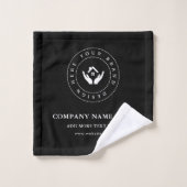Elegante aangepaste minimalistische bedrijfslogo e bad handdoek (Wasdoekje)