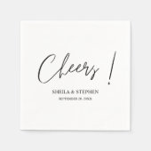 Elegante Aangepaste Minimalistische Trouwkreetjes  Servet (Voorkant)