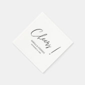 Elegante Aangepaste Minimalistische Trouwkreetjes  Servet (Hoek)