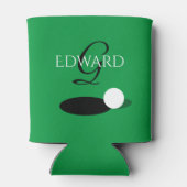Elegante aangepaste monogram golf koelbox voor gol blikjeskoeler (Achterkant)