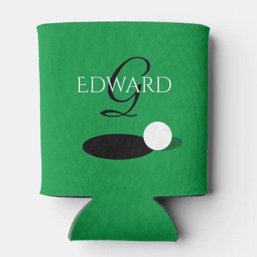 Elegante aangepaste monogram golf koelbox voor gol blikjeskoeler (Achterkant)