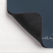 Elegante aangepaste naam donkerblauw muismat (Hoek)
