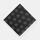 Elegante aangepaste naam en titelstandaard servet (Hoek)