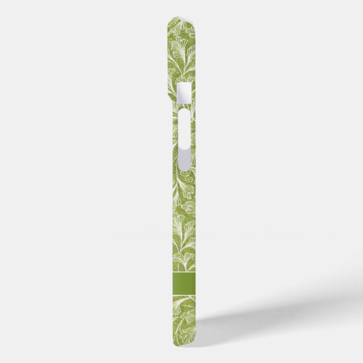 Elegante aangepaste naam Green Botanical Case-Mate iPhone Case (Achterkant / Links)