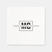 Elegante aangepaste naam Initialen Monogram Logo s Servet (Voorkant)