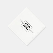 Elegante aangepaste naam Initialen Monogram Logo s Servet (Hoek)