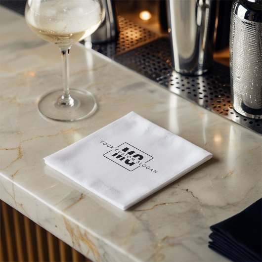 Elegante aangepaste naam Initialen Monogram Logo s Servet