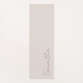 Elegante aangepaste naam licht beige yogamat (Voorkant)