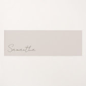 Elegante aangepaste naam licht beige yogamat (Voorkant (horizontaal))