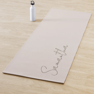 Elegante aangepaste naam licht beige yogamat