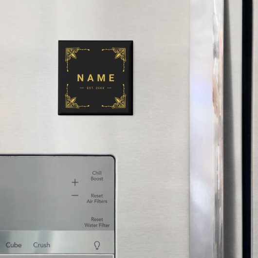 Elegante aangepaste naam magneet voor thuis of Kan (Insitu (Koelkast))