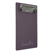 Elegante aangepaste naam paarse taupe mini klembord (Schuin)