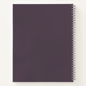 Elegante aangepaste naam Paarse Taupe Notitieboek (Achterkant)
