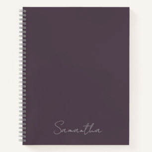 Elegante aangepaste naam Paarse Taupe Notitieboek