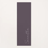 Elegante aangepaste naam Paarse Taupe Yogamat (Voorkant)