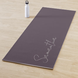 Elegante aangepaste naam Paarse Taupe Yogamat