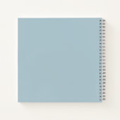 Elegante aangepaste naam Pastel Blue Notitieboek (Achterkant)