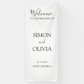 Elegante aangepaste namen en datumceremonie spandoek (Verticaal)