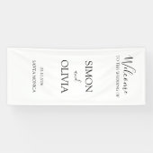 Elegante aangepaste namen en datumceremonie spandoek (Horizontaal)