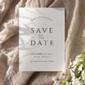 Elegante aangepaste namen witte bruiloft opslaan d kaart