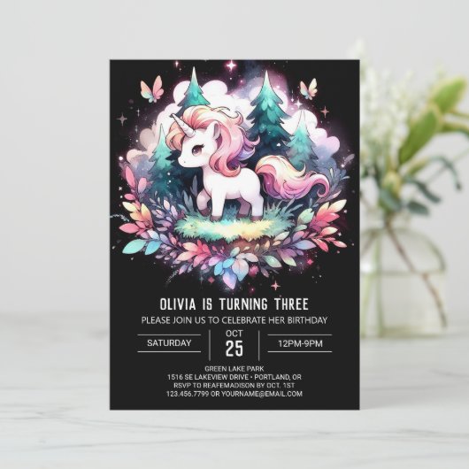 Elegante aangepaste paardenverjaardag kaart (Staand voorkant)