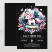 Elegante aangepaste paardenverjaardag kaart (Voorkant / Achterkant)