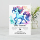 Elegante aangepaste paardenverjaardag kaart (Staand voorkant)