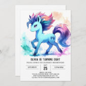 Elegante aangepaste paardenverjaardag kaart (Voorkant / Achterkant)