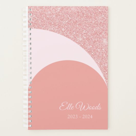 Elegante Aangepaste Pageant Planner - Roze Goud Gl (Voorkant)