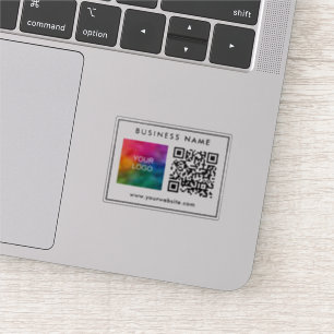 Elegante aangepaste Sjabloon QR Code Tekst Zakelij Sticker