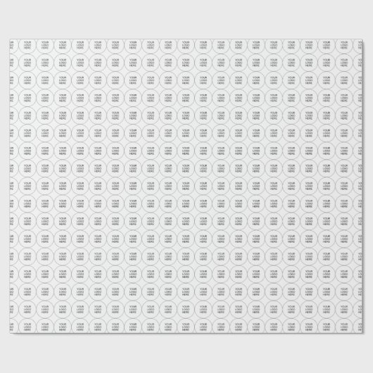 Elegante aangepaste Sjabloon Upload uw bedrijf Log Cadeaupapier (Vlak)